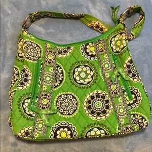 Vera Bradley Chic Green Patterned Shoulder Bag
